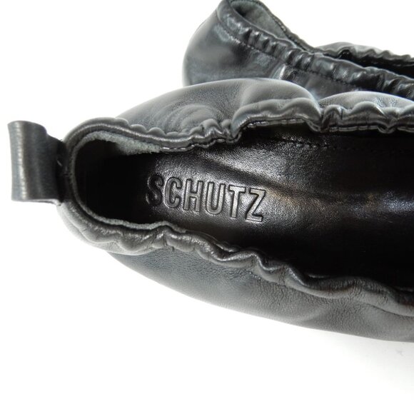 SCHUTZ Eudora Slip On Ballet Flats Size 7 Run Small Black Leather NEW $128 - Picture 12 of 14